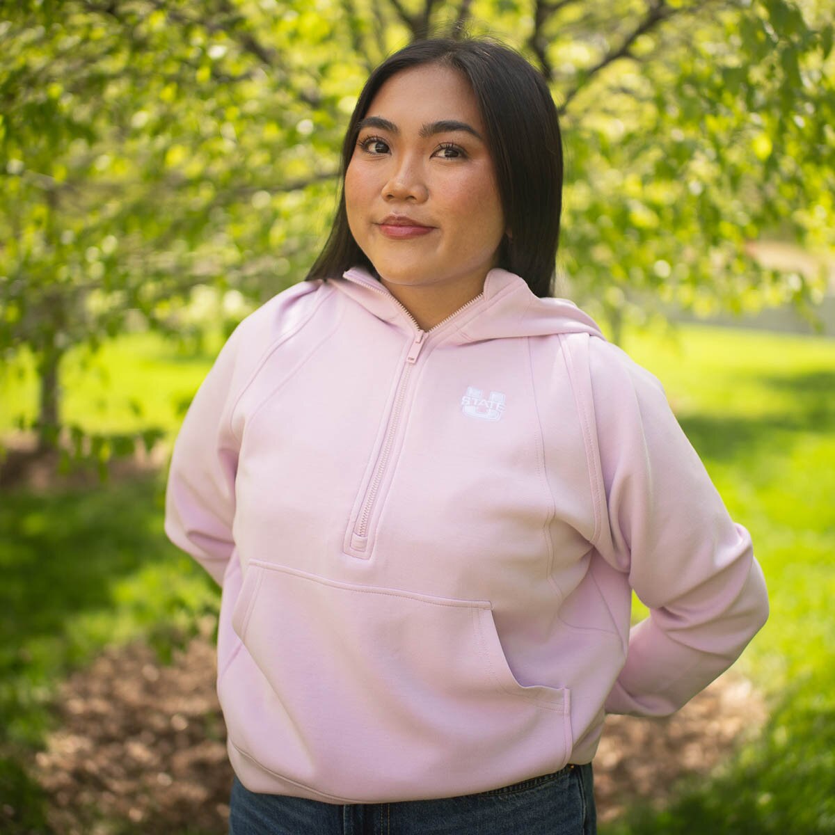 Women's U-State Scuba Half-Zip Hoodie Pink